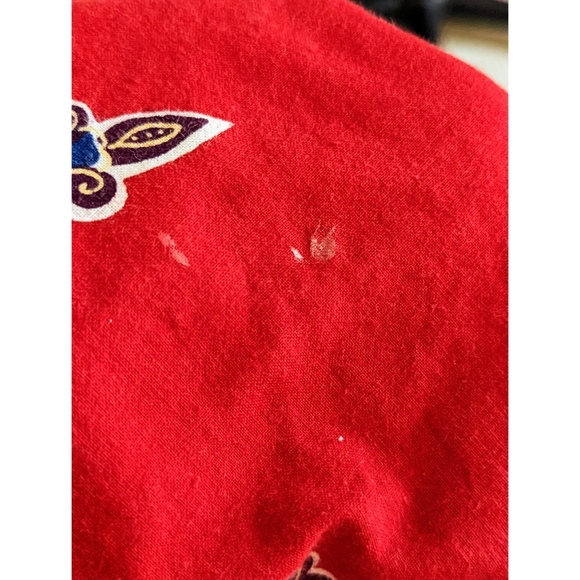 Vintage Red Paisley Boho Tunic Top - Picture 4 of 4